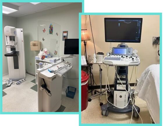 Mammography and ultrasound machines.